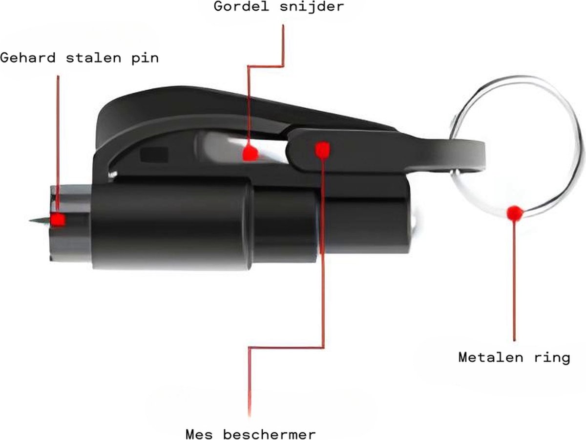 2 stuks sleutelhangers voor noodgevallen, autoveiligheidssleutels