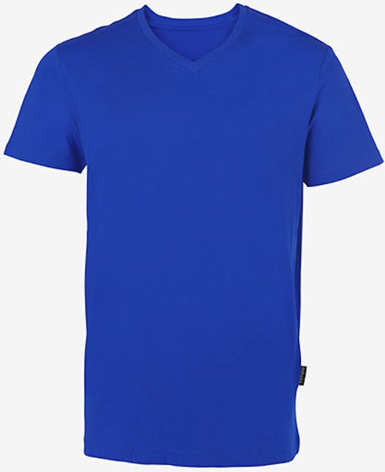 Herenshirt 'Luxury V-Neck Tee' met korte mouwen Royal Blue - 3XL