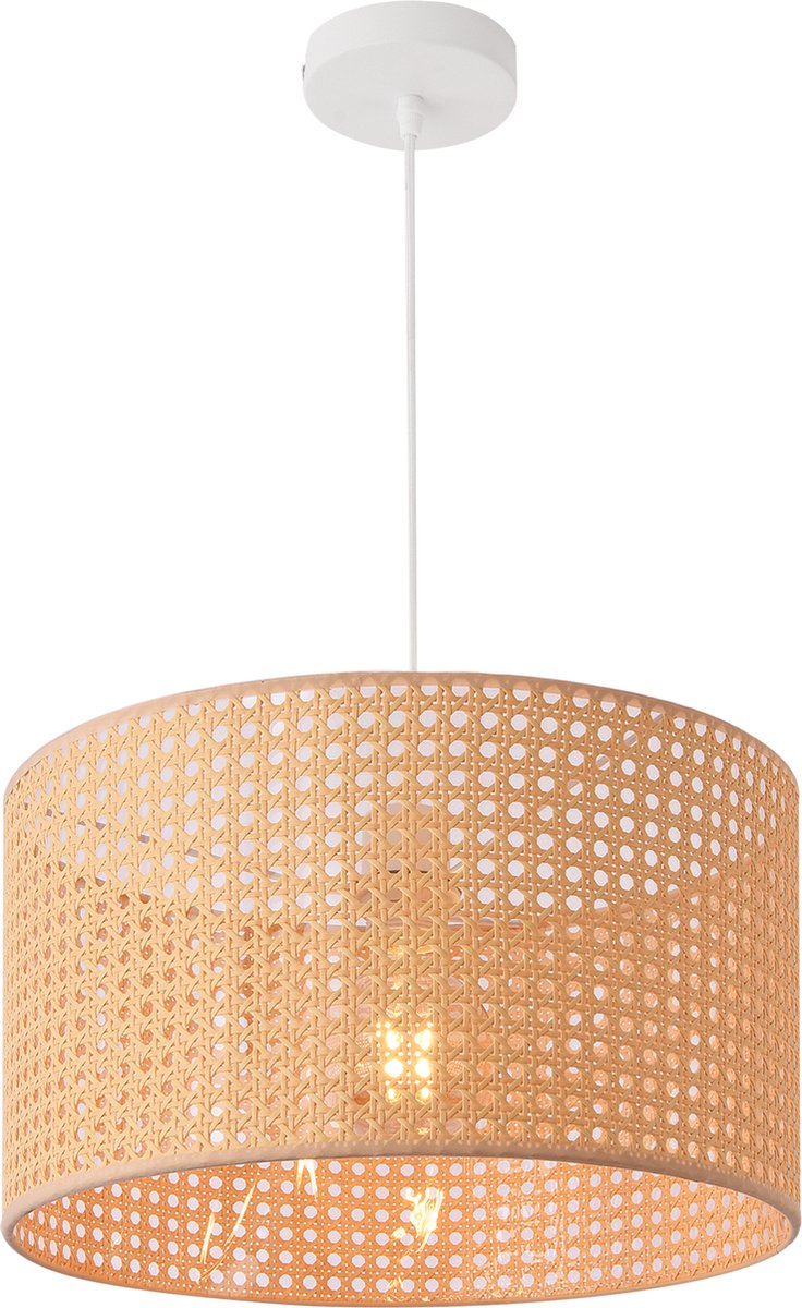 Hanglamp Shrewsbury 160x32 cm wit en beige E27