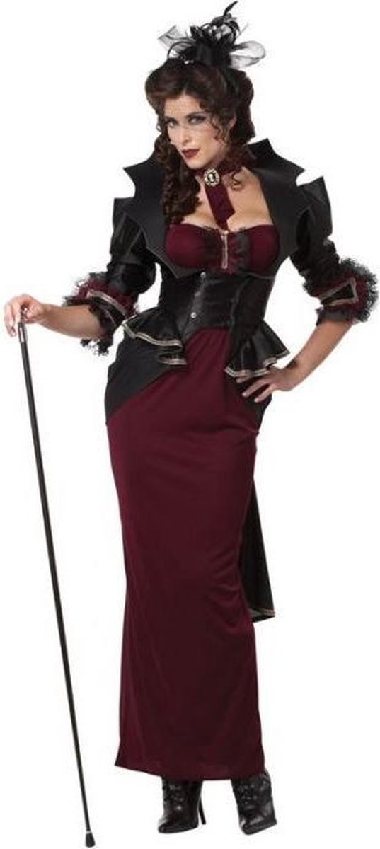 Lady of Manor Volwassenen Vrouwen Rood Halloween en Horror Maat S