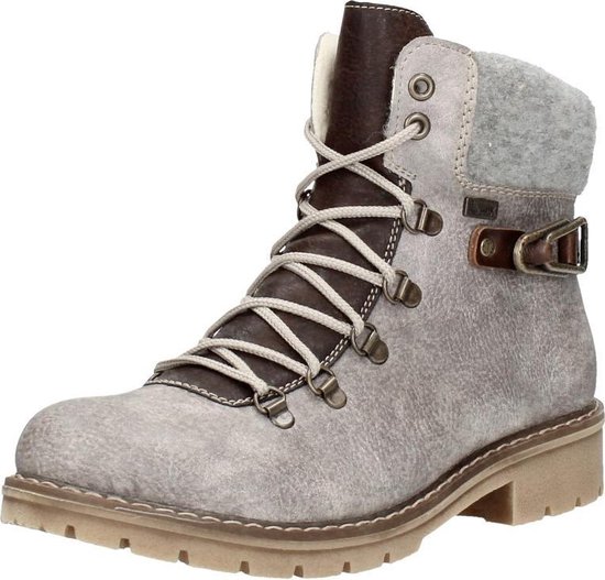 Rieker Dames Veterboots Groen - Schoenen.nl