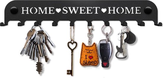 Porte-clés Sweet Home pour le mur (support avec 7 Crochet