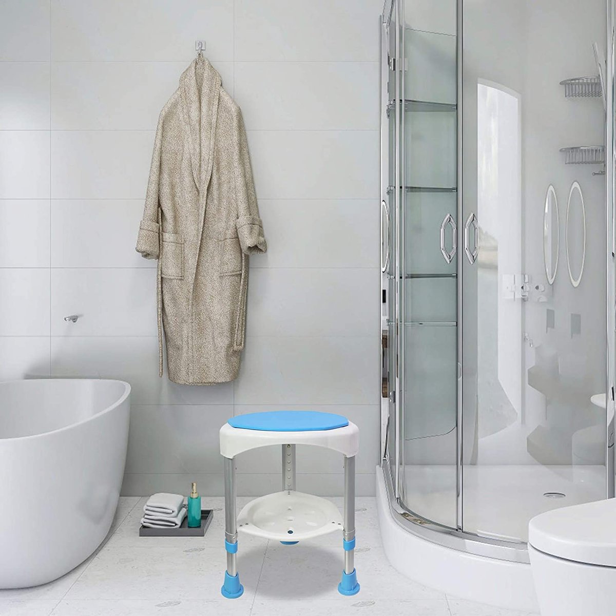 Shower Chair for Senior, Shower Stool / Douchestoel - Douchekruk / Douchezitje Anti-slip,