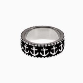Ring Homme - Acier Inoxydable - Bague Marin - Ring avec Ancrages
