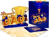 Loha- party® Cartes pop-up Popcards Vaderdag - Best papa - Cadeau de la Vaderdag - Excellente carte pop-up pour la Vaderdag pour le meilleur papa Carte de vœux Pa Pappa Super Dad