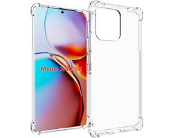 MobyDefend Hoesje - Geschikt voor Motorola Edge 40 Pro - Transparante Shockproof TPU Backcover - Verstevigde Hoeken - Volledig Doorzichtig