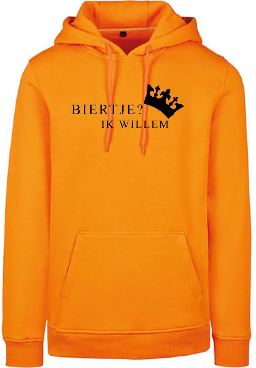 Hoodie Biertje-Oranje - Zwart-XXL
