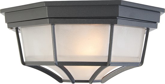 Empire plafondlamp, messing, 4-lamps, kristalglas, IP44