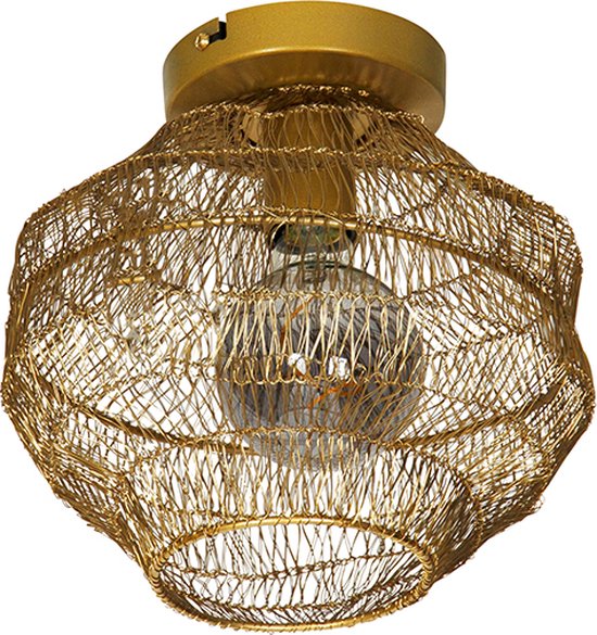 QAZQA vadi - Oosterse Plafondlamp - 1 lichts - Ø 250 mm - Goud/messing - Woonkamer | Slaapkamer | Keuken - QAZQA
