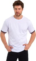 Comeor T-shirt Homme Manches Courtes avec Motif - Katoen - Wit - 3XL
