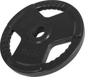 Gorilla Sports Halterschijf - 10 kg - Gripper Gietijzer rubber coating 50 mm