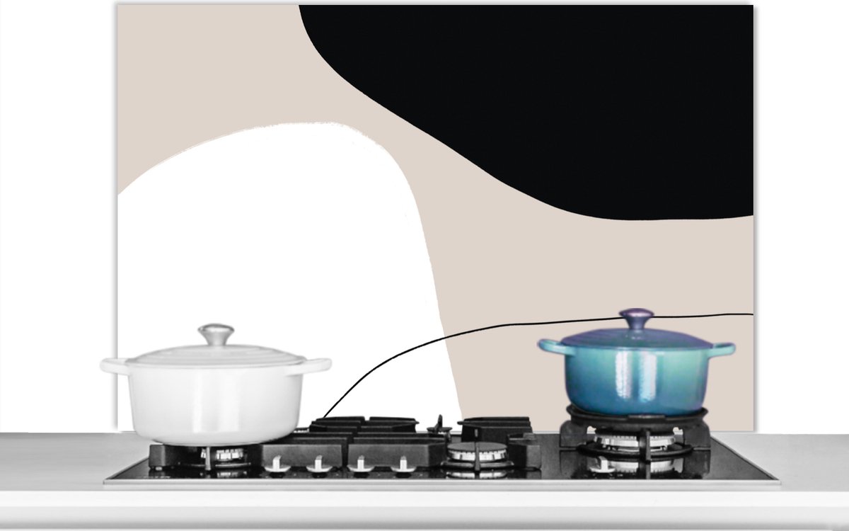 Spatscherm keuken - Abstract - Design - Vormen - Keuken - 100x65 cm - Achterwand keuken - Spatscherm