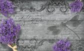 Papier peint photo Polaire | Rural, Fleurs | Violet | 368x254cm (lxh)