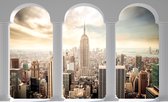 New York City Skyline Pillars Arches Photo Wallcovering
