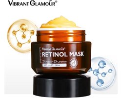 VIBRANT GLAMOUR Retinol Gezichtsmasker – Anti Rimpel Nachtmasker met Ceramiden, Centella Asiatica &…
