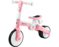Product: HyperMotion ROSA loopfiets kinderfiets 2 jaar driewieler met duwstang jongens kinder fiets baby loopfietsen driewielers jongen meisje step peuter loopfietsje comfort 4 in 1 voor peuters kind kinderen meisjes fietsje stuurstang trappers, van het merk HyperMotion