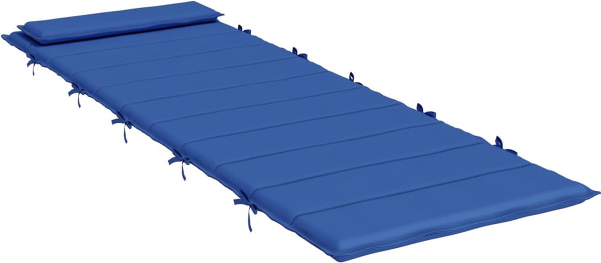 Ligbedkussen gestreept oxford stof blauw en wit