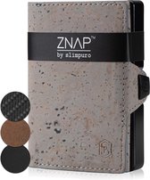 Slimpuro Znap Slim Wallet - 8 Pasjes - Muntvak - 8,9 X 1,5 X 6,3 cm (Bxhxd) RFID Bescherming - Grijs