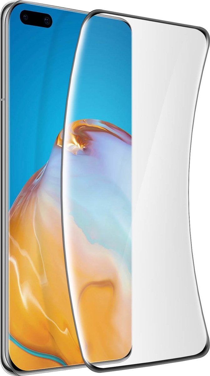 Force Case, Glazen schermbeschermer voor Huawei P40 Pro 3D Origineel, Transparant