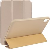 Mobigear - Tablethoes geschikt voor Apple iPad Mini 6 (2021) Hoes | Mobigear Tri-Fold Gel Bookcase - Goud