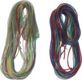 Scoubidou draden touwtjes 100 stuks van 180 cm glitter draad