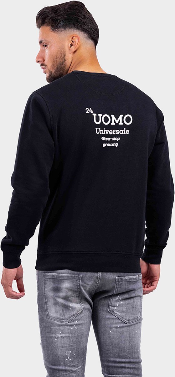 24 Uomo Universale Sweater Heren Zwart - Maat: S