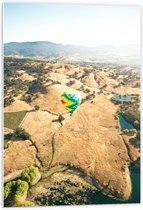 PVC Schuimplaat - Bergen - Luchtballon - Water - Bomen - 60x90 cm Foto op PVC Schuimplaat (Met Ophangsysteem)