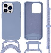 iMoshion Hoesje Geschikt voor iPhone 14 Pro Hoesje Met Koord - iMoshion Color Backcover met afneembaar koord - Blauw