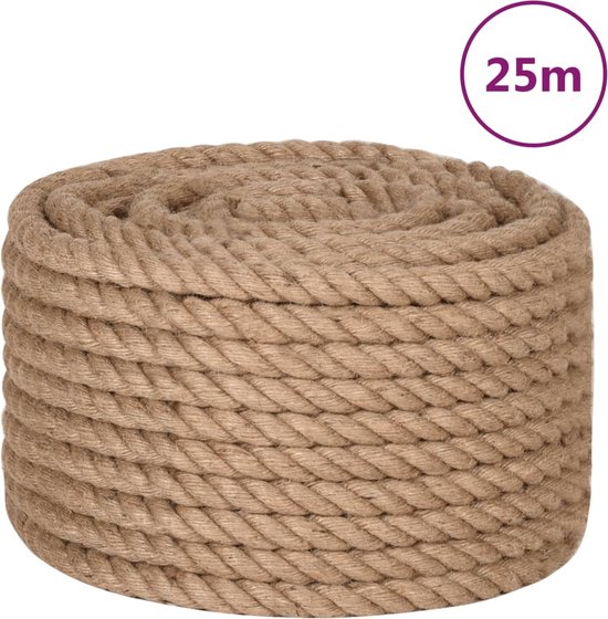 vidaXL Corde 25 m de long 20 mm d'épaisseur Jute