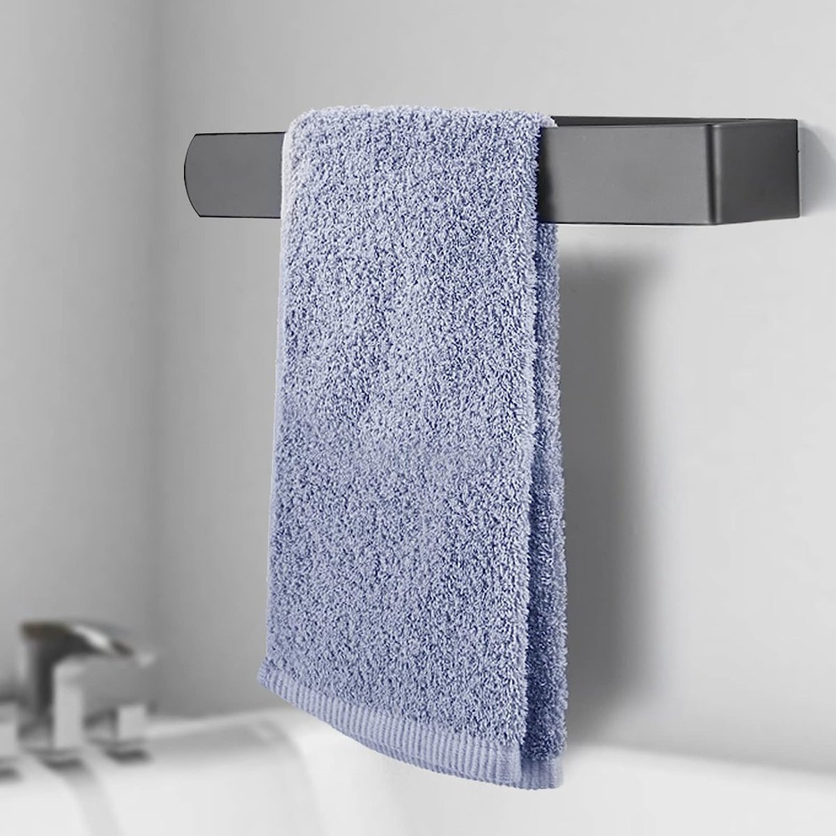 Porte-serviettes mural en acier inoxydable 304, Double crochet auto-adhésif  pour salle de bain, sans perçage, porte-serviettes pour salle de bain