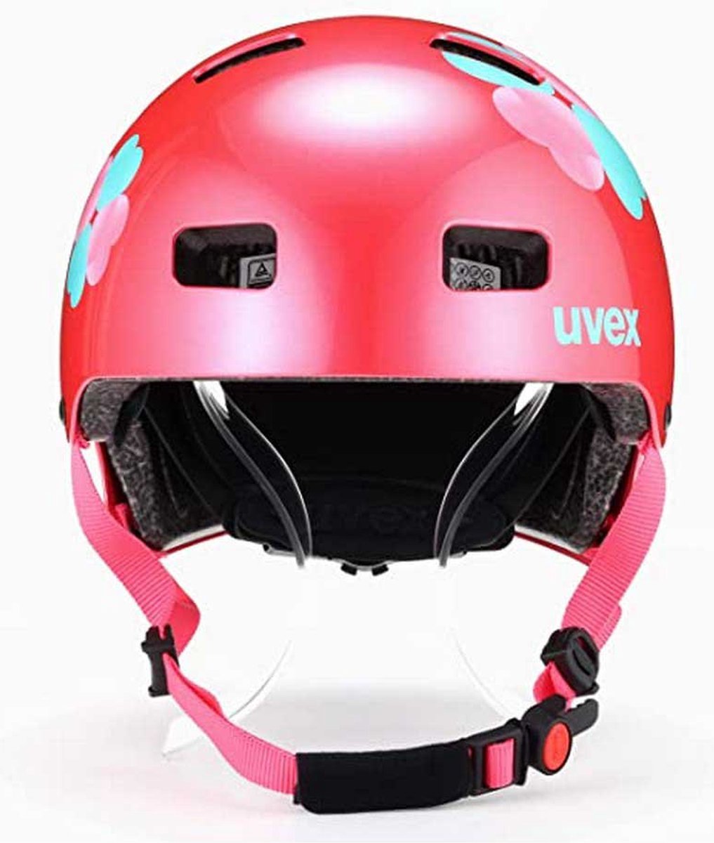 uvex Kid 3 Fietshelm Kind Pink/Flower - Unisex - maat 55-58 – foto 4