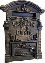 brievenbus van gietijzer, model "Old", bronskleurig