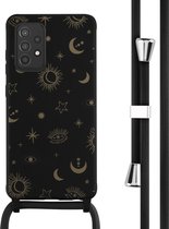 iMoshion Hoesje Met Koord Geschikt voor Samsung Galaxy A52 (4G) / A52s / A52 (5G) - iMoshion Siliconen design hoesje met koord - Zwart / Sky Black