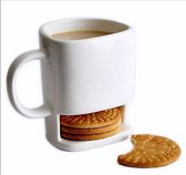 Uitstekende Keramische Thee Koffie Mok - Mok met Biscuit Koek Vakje Houder - Drink Beker voor het Genieten van een Heerlijke Koffiepauze - Praktische en Stijlvolle Mok met Ingebouwd Koekjesvakje - Perfect voor het Dompelen van Koekjes -