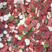 Roze Gesuikerde Aardbei Snoepmix - 1 Kilogram - Snoep - Snoepgoed - Snoeppot - Snoepzakjes - Haribo - Jake - Damel - Traktatie - Aardbeien
