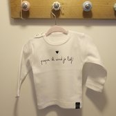 Babyshirt met opdruk 'papa ik vind je lief!'