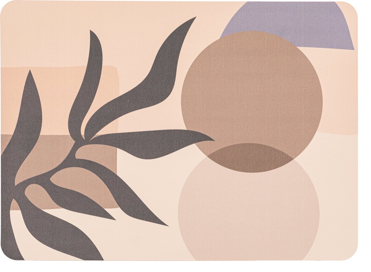Placemat TOGO ABSTRACT, SET/6, 33x45cm, eucalyptus