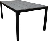 Table de jardin Chypre 160x90cm | Gris | Polywood et aluminium