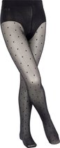 FALKE Romantic Dot mat met patroon transparant laag Denier kinderpanty maillot meisjes jongens zwart - Matt 110-116