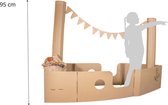 Kartonnen grote boot - 285x190x95 cm - Sinterklaas decoratie - Sint speelgoed - Kartonnen speelgoed - 100% recyclebaar - Helemaal te versieren met verf - KarTent
