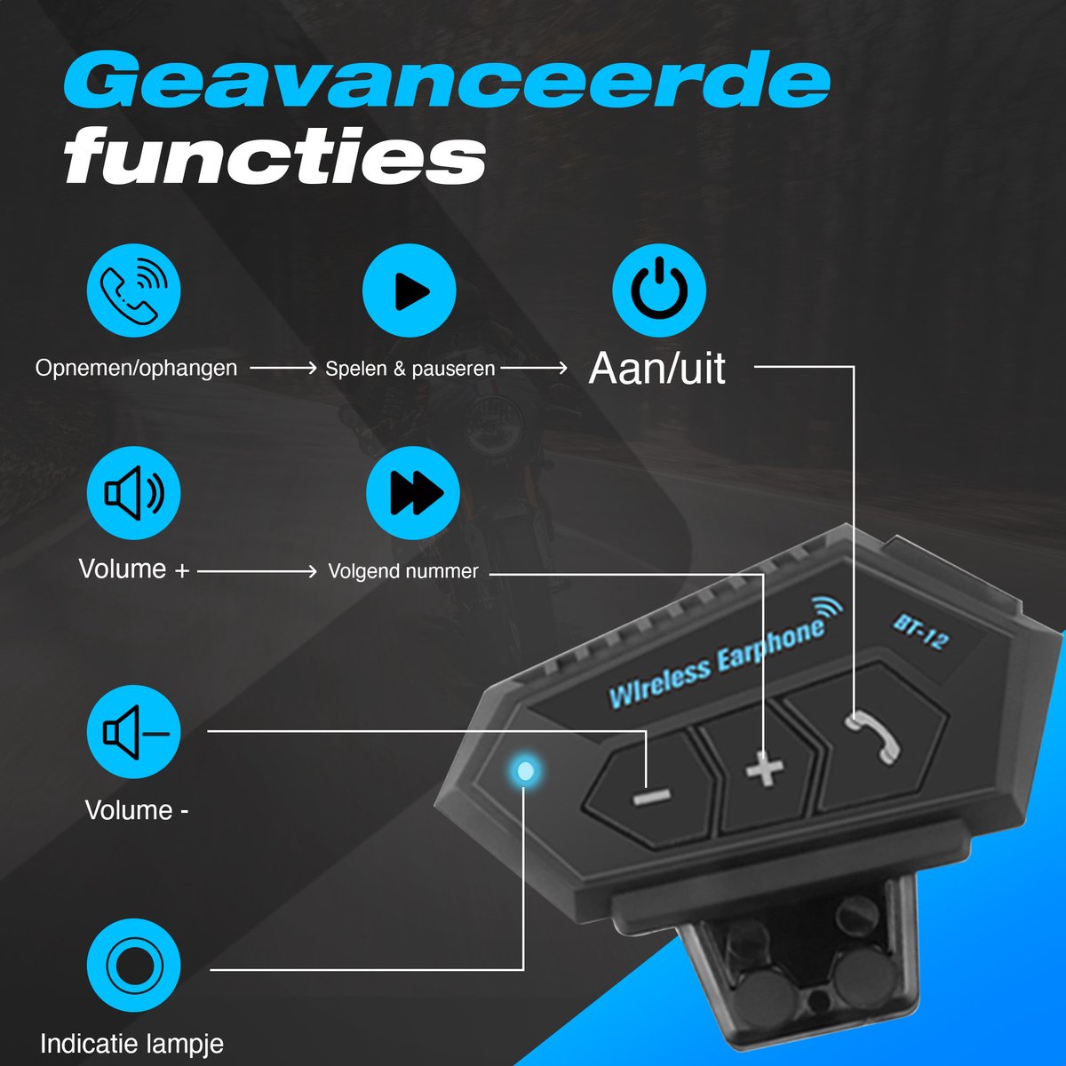 Garpex Motorhelm headset - Bluetooth thumbnail 2