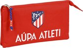 Pennenetui met 3 vakken Atlético Madrid Rood Marineblauw (22 x 12 x 3 cm)