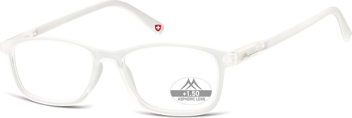 Montana Leesbril MR51D Rechthoekig milky transparant Sterkte +3:50