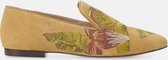 Mangará Canela Dames schoenen - leer - handgemaakt - borduursel - geel - maat 42