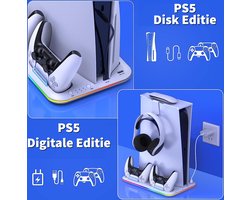 Phreeze Docking Station met Charging Station en Ventilatie - Geschikt voor DualSense Controllers en Sony Playstation 5 - Controller Laadstation