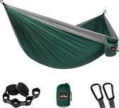 Campinghangmat, superlichte draagbare parachutehangmat met twee boombanden Enkele of dubbele nylon reisboomhangmatten