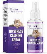 No stress spray Voor katten - 60 ml - Met feromonen - Tegen agressie, sproeien, conflicten, stress - Anti-stress middel kat - Kalmerend en geruststellend