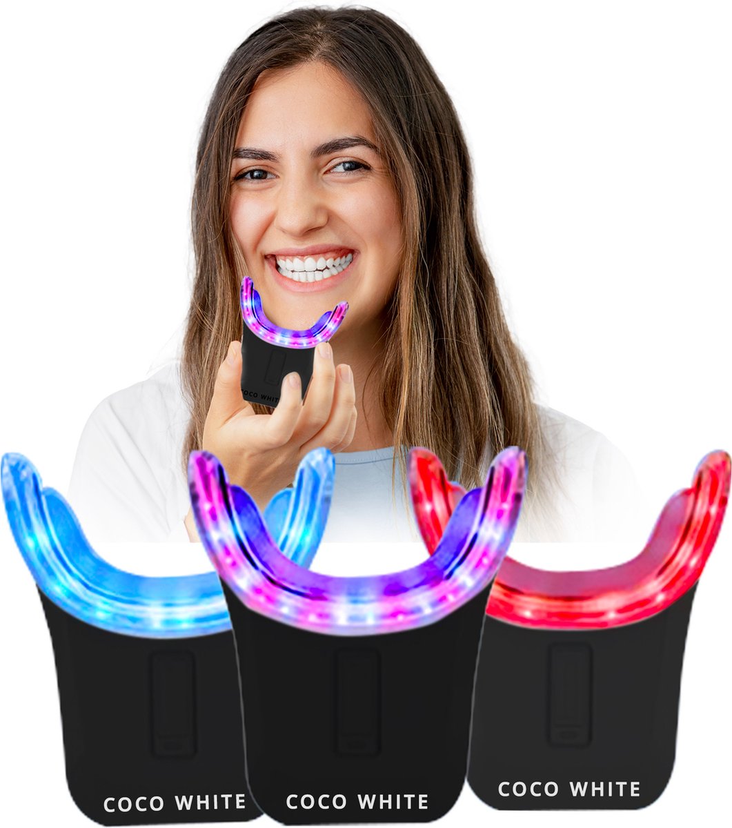 Coco White Tandenbleekset voor Witte tanden - Tanden Bleken met Teeth Whitening Strips - Tandenblekers zonder Peroxide