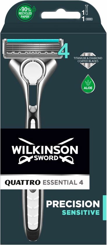 Wilkinson Sword quattro Essential 4 Titanium - Precision Sensitive - rasoir  avec 1... | bol.com