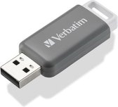 Verbatim V DataBar USB 2.0 Drive USB-stick 128 GB Grijs 49456 USB 2.0
